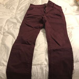 Maroon American Eagle kick boot pants